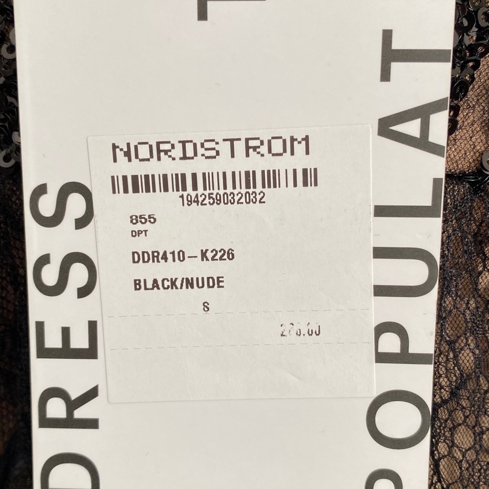 Black lace Dress The Population dress - Picture 3 of 4